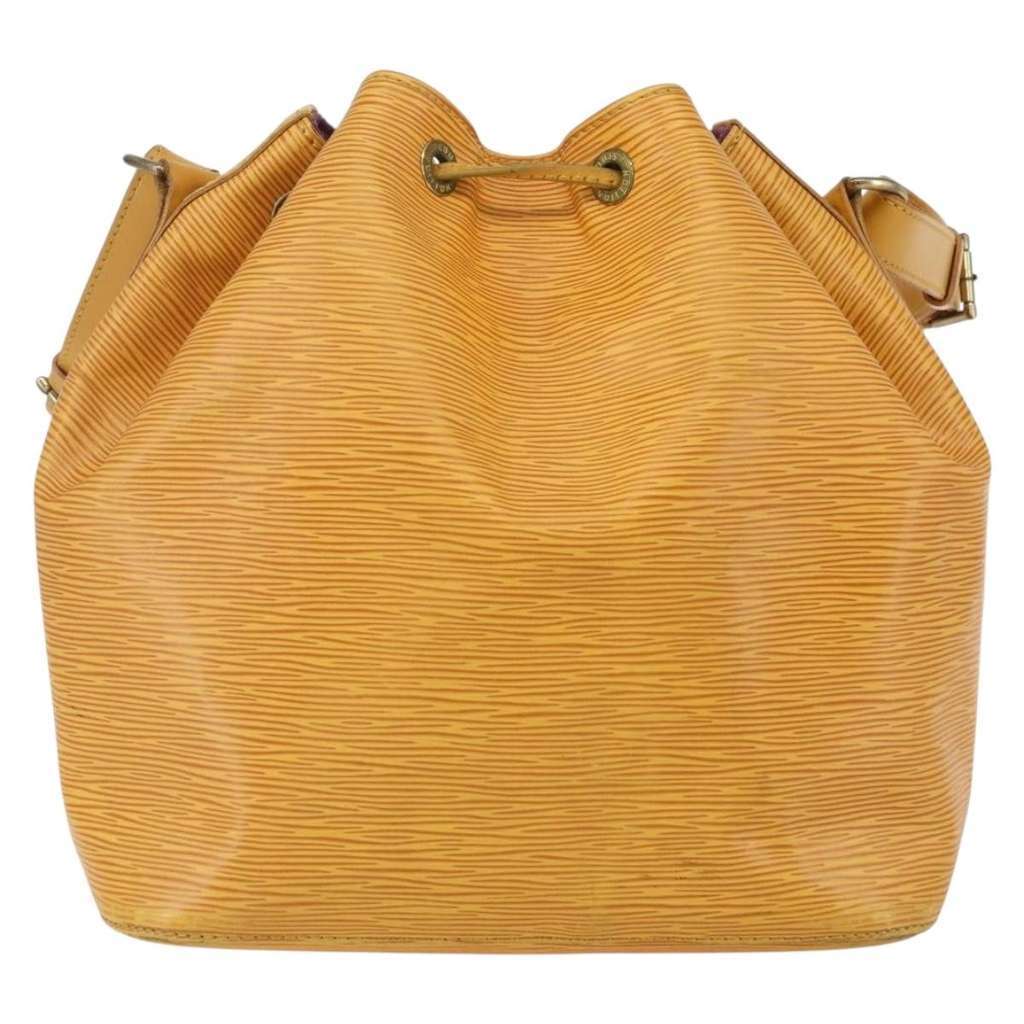 Louis Vuitton Petit Noe Handbag Yellow Leather Good condition - Back View