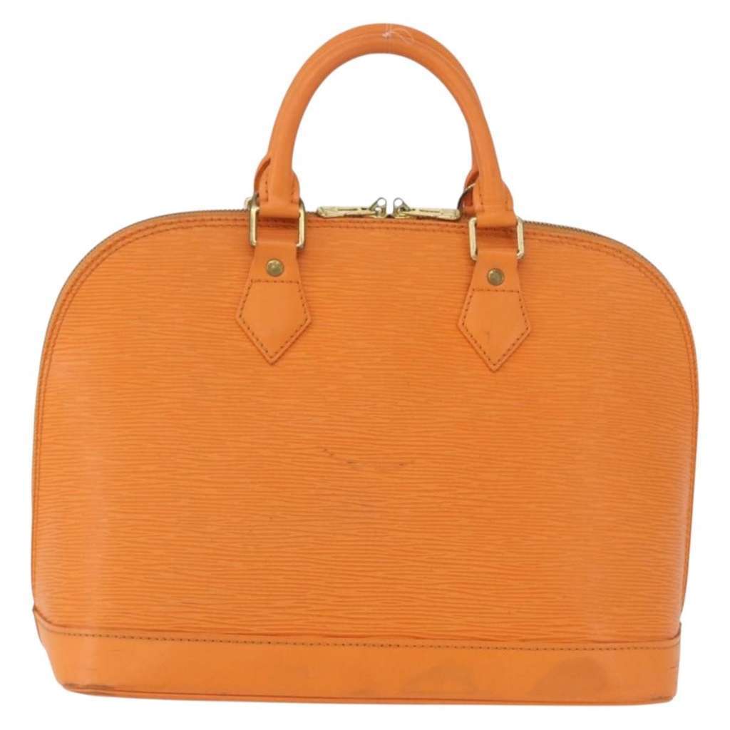 Louis Vuitton Alma Handbag Orange Leather Fair condition - Back View