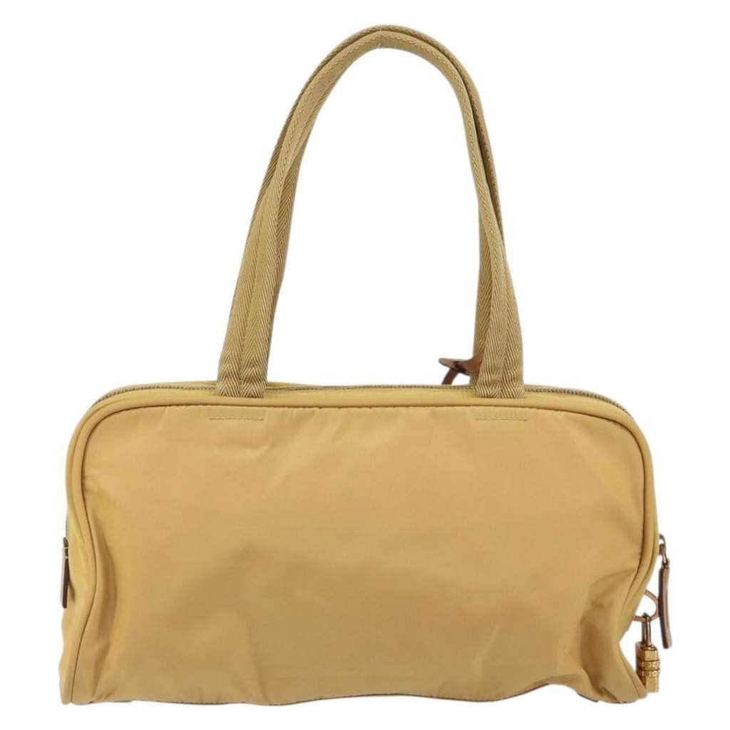 Prada Zip Around Tote Beige Fair condition - Back View