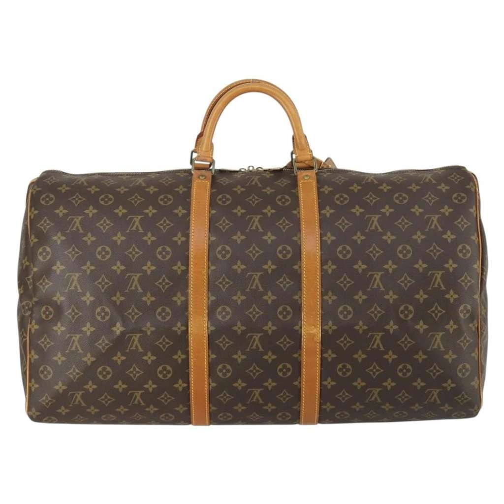 Louis Vuitton Keepall Bag Brown Canvas Fair condition - Back View