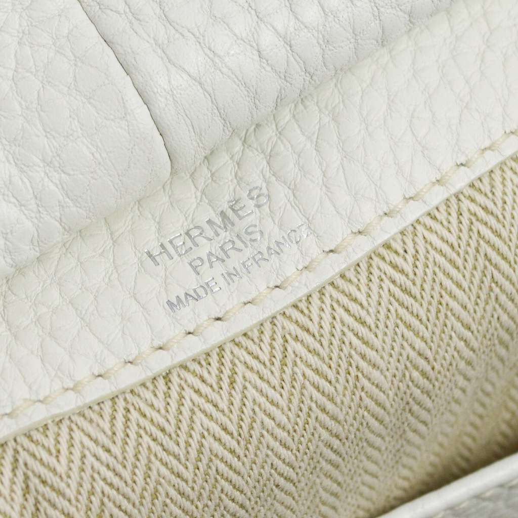 Hermès Pursangle Bag White Leather Good condition - Model View