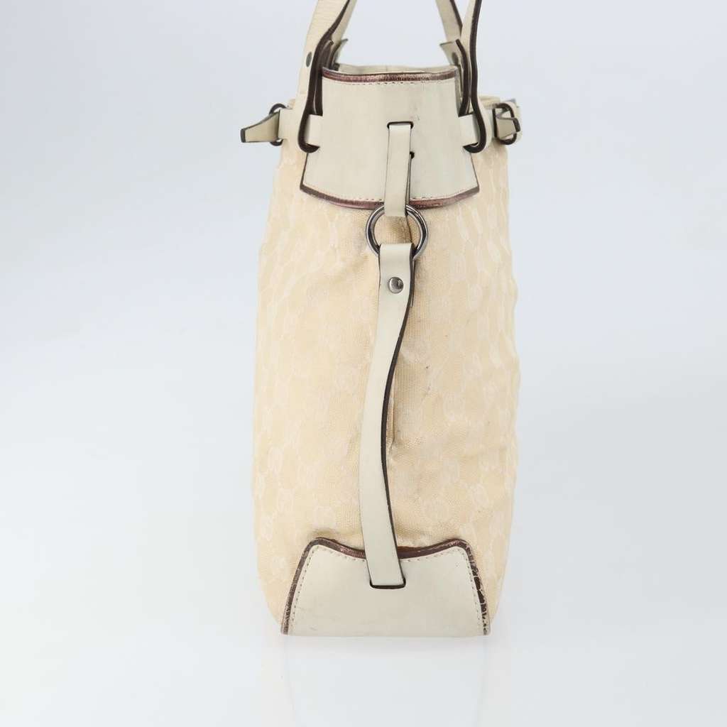 Gucci Belted Bucket Tote Beige Canvas Good condition - Inside View