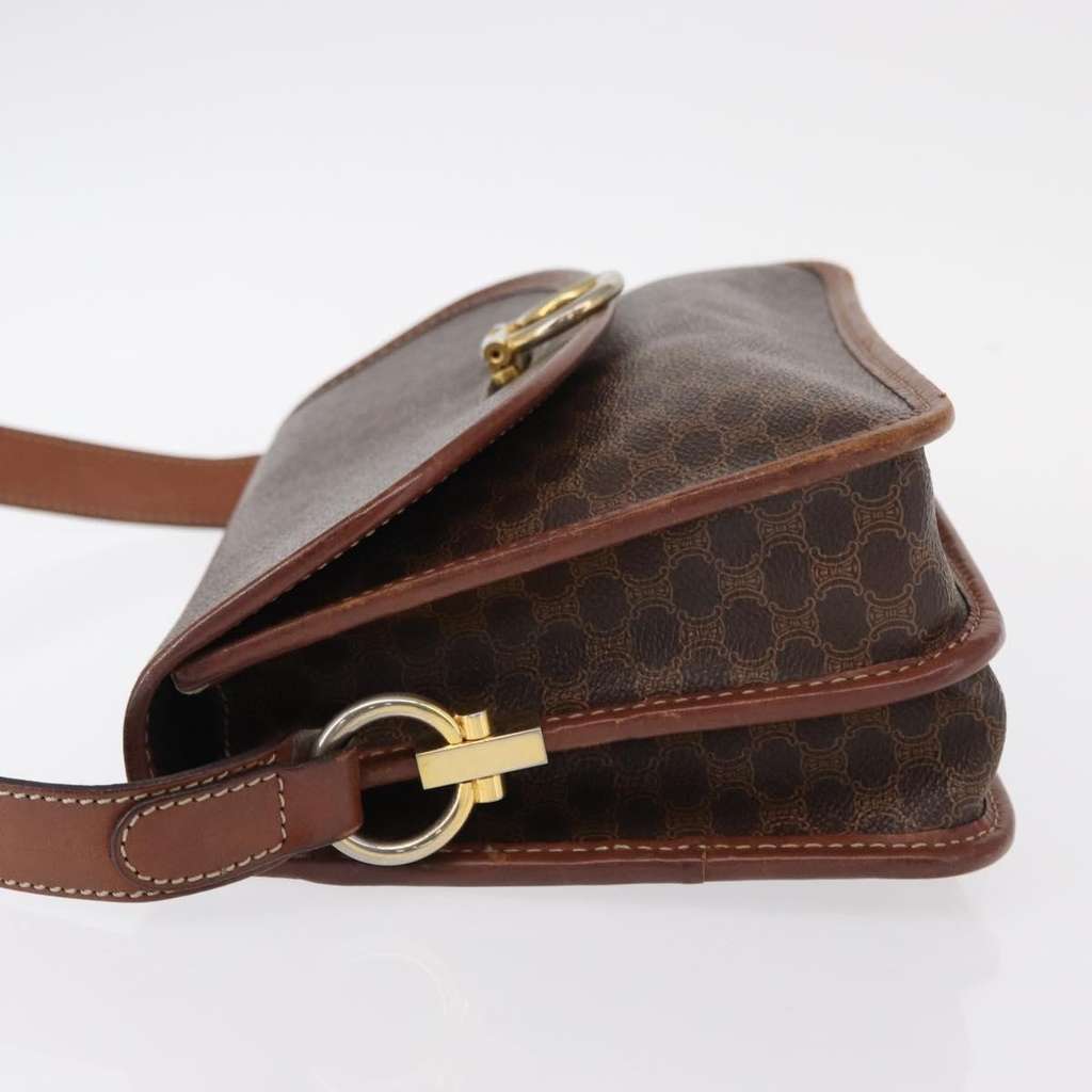 Celine Vintage Macadam Shoulder Bag Brown Canvas Good condition - Model View