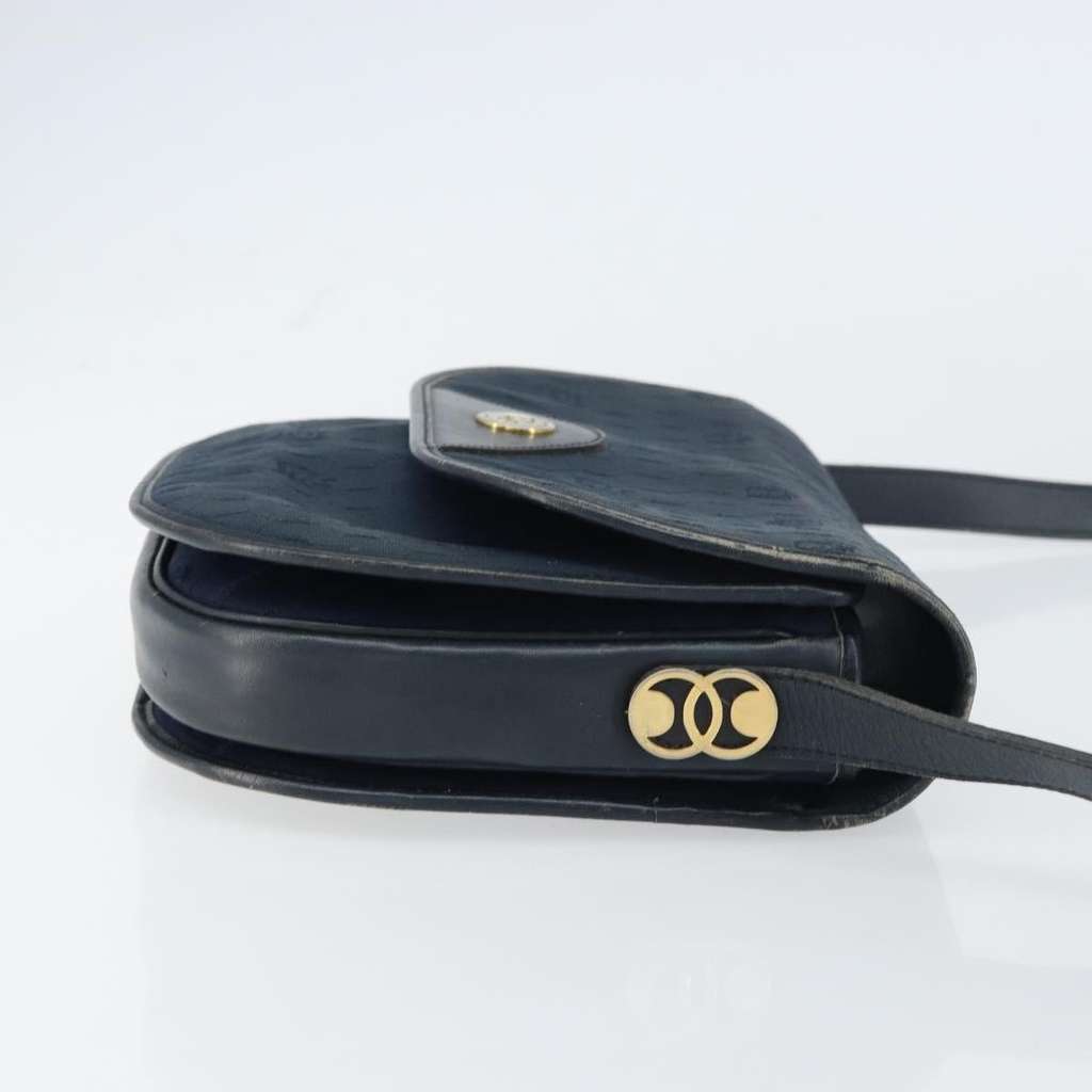 Christian Dior Vintage Honeycomb Shoulder Bag Navy Canvas Good condition - Inside View