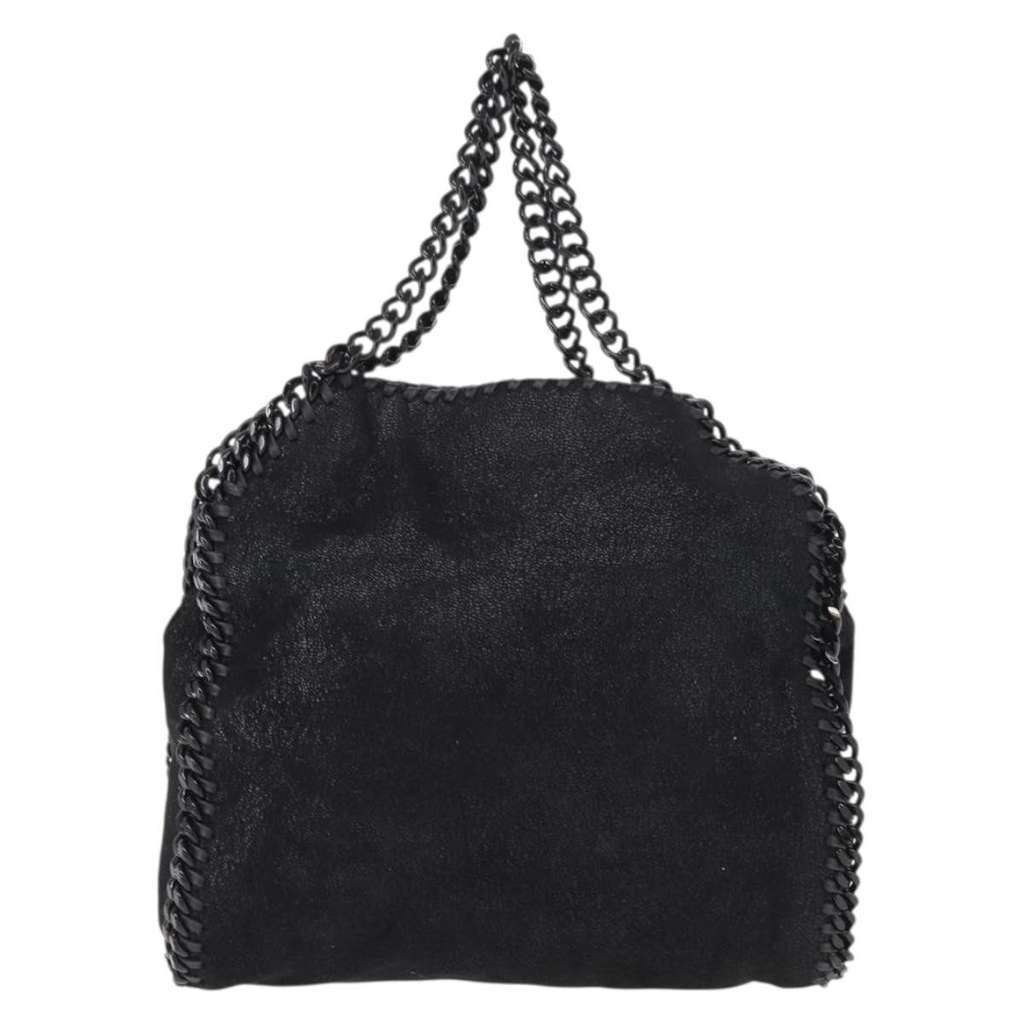 Stella Mccartney Falabella Fold Over Bag Black Polyester Good condition - Back View