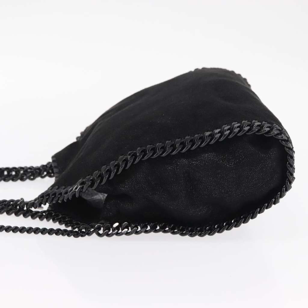 Stella Mccartney Falabella Fold Over Bag Black Polyester Good condition - Model View