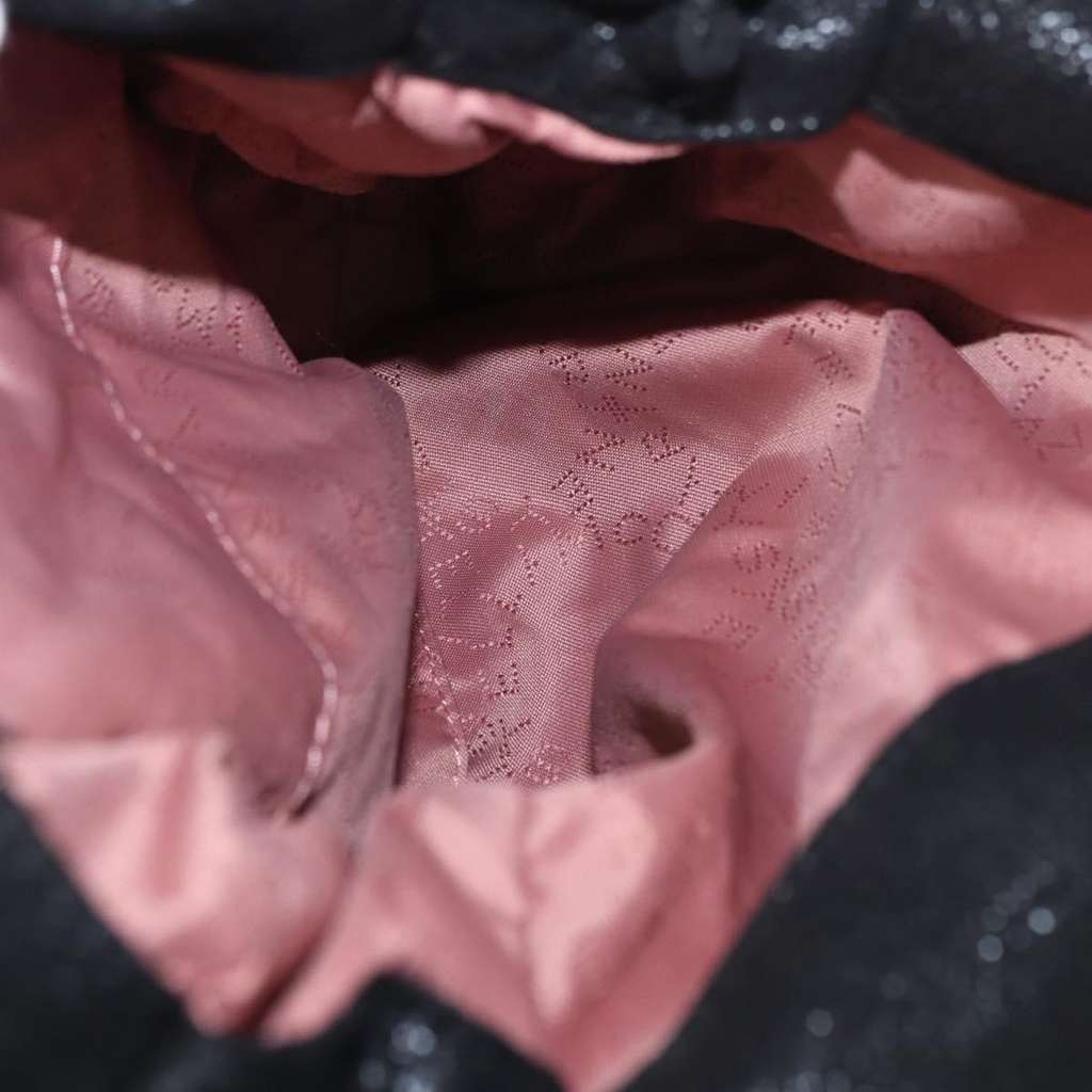 Stella Mccartney Falabella Fold Over Bag Black Polyester Good condition - Box View