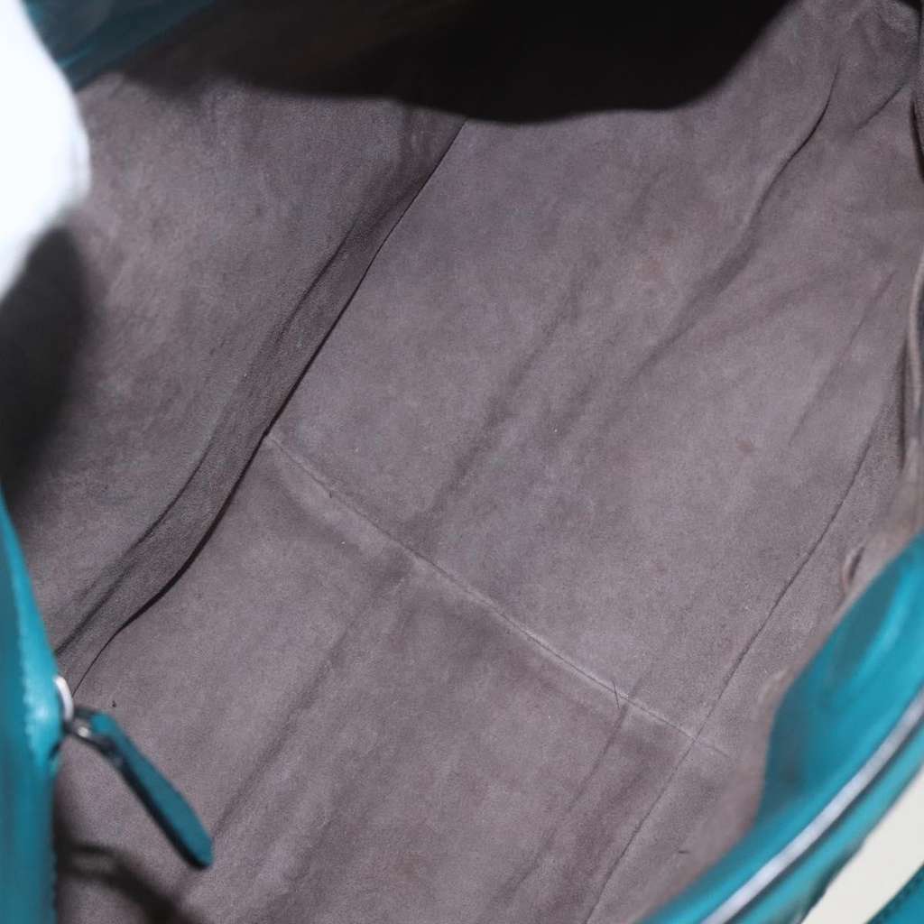 Bottega Veneta Monaco Convertible Satchel Turquoise Leather Good condition - Box View