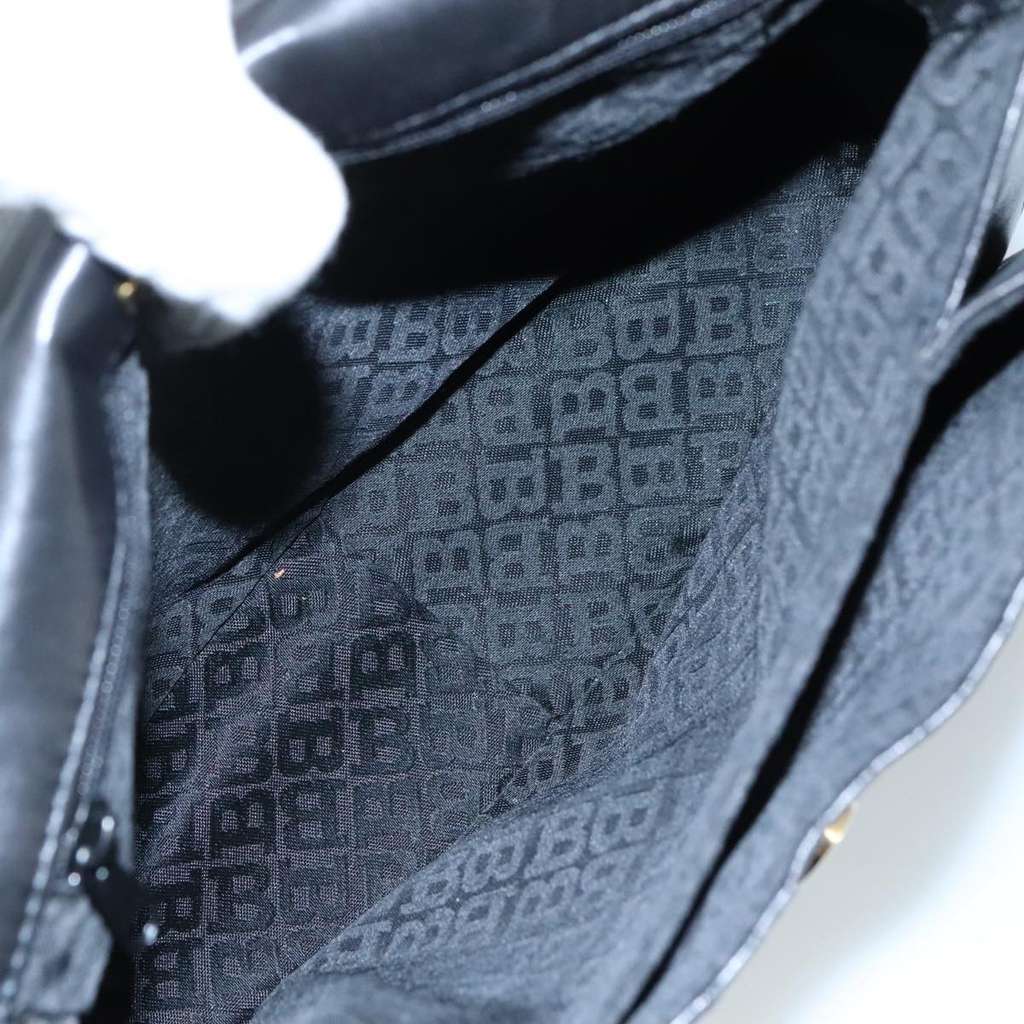 Bally Vintage Flap Handbag Black Leather Good condition - Box View