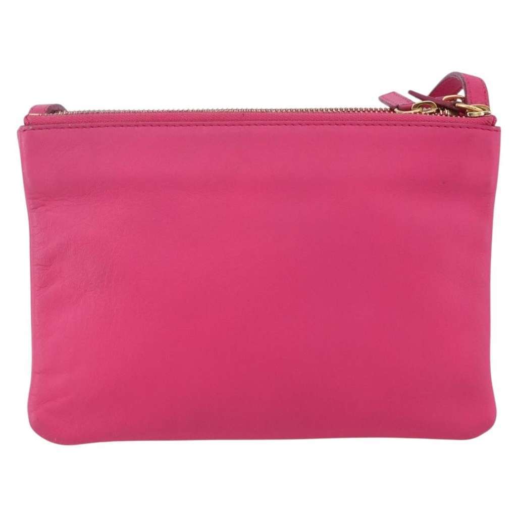 Celine Trio Crossbody Bag Pink Leather Good condition - Back View