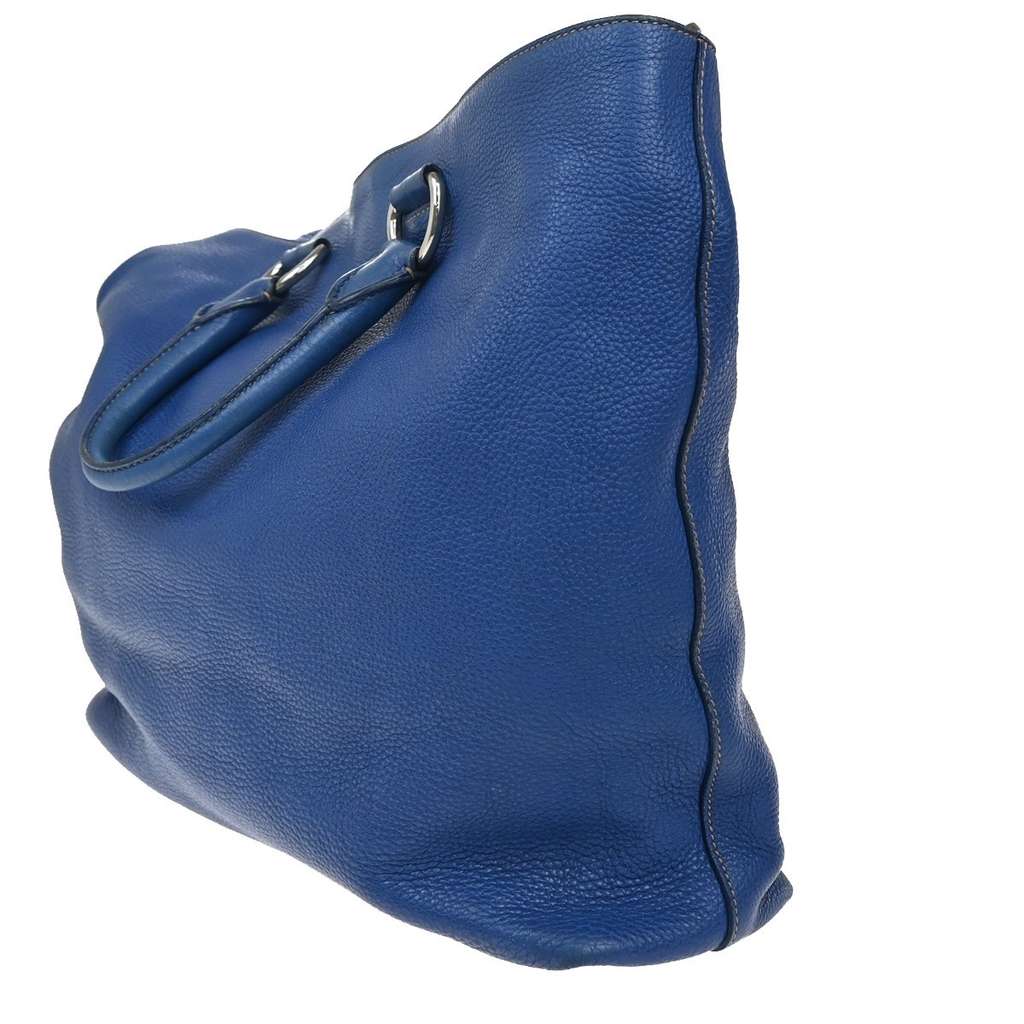 Prada Vintage Tote Blue Leather Good condition - Model View