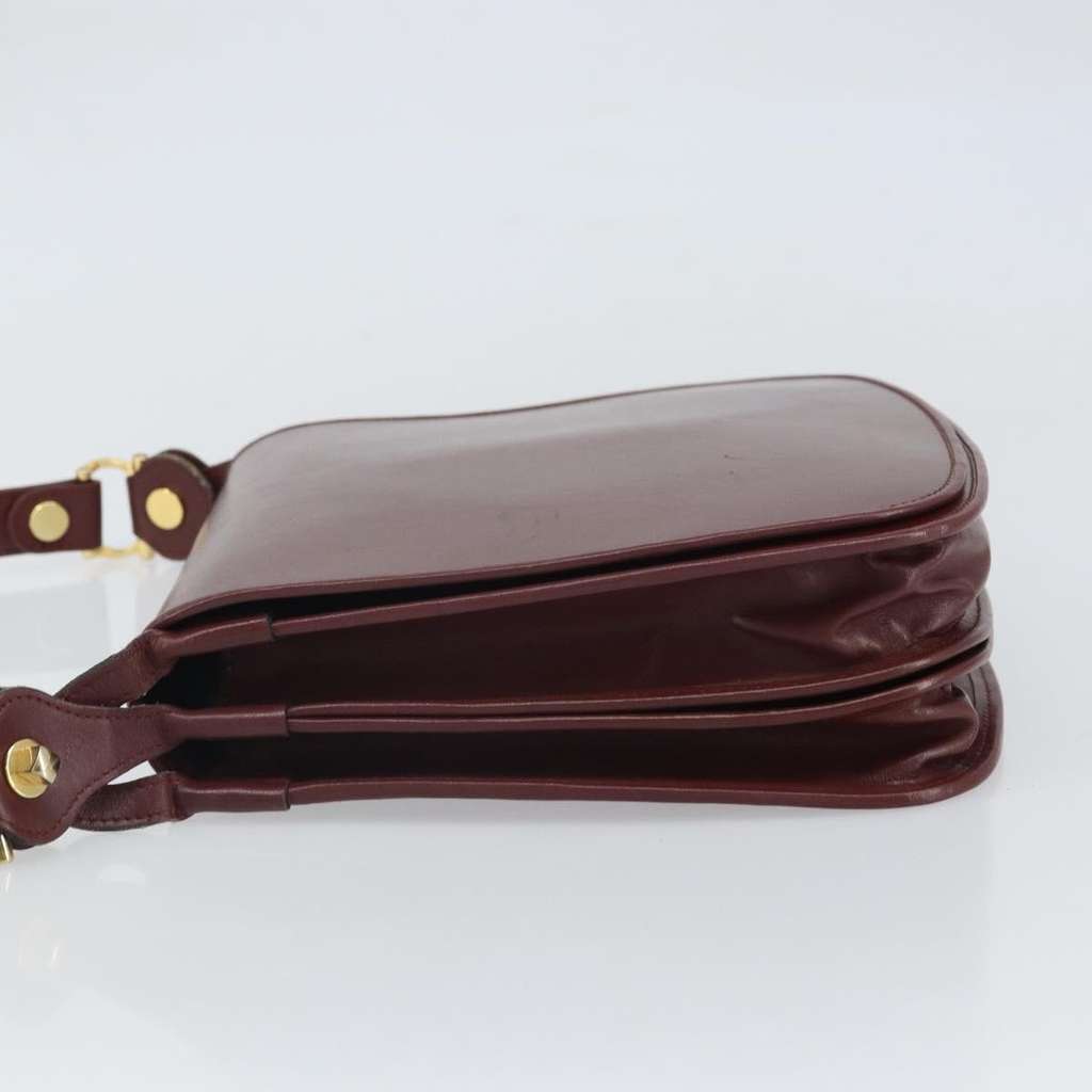 Cartier Must de Cartier Shoulder Bag Burgundy Leather Good condition - Model View