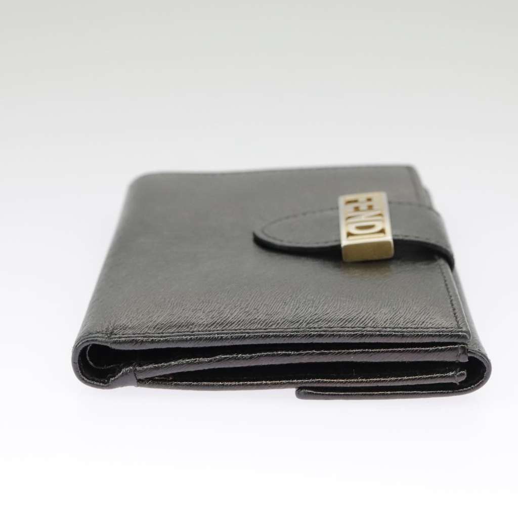 Fendi Bifold Flat Wallet Black Leather Good condition - Model View