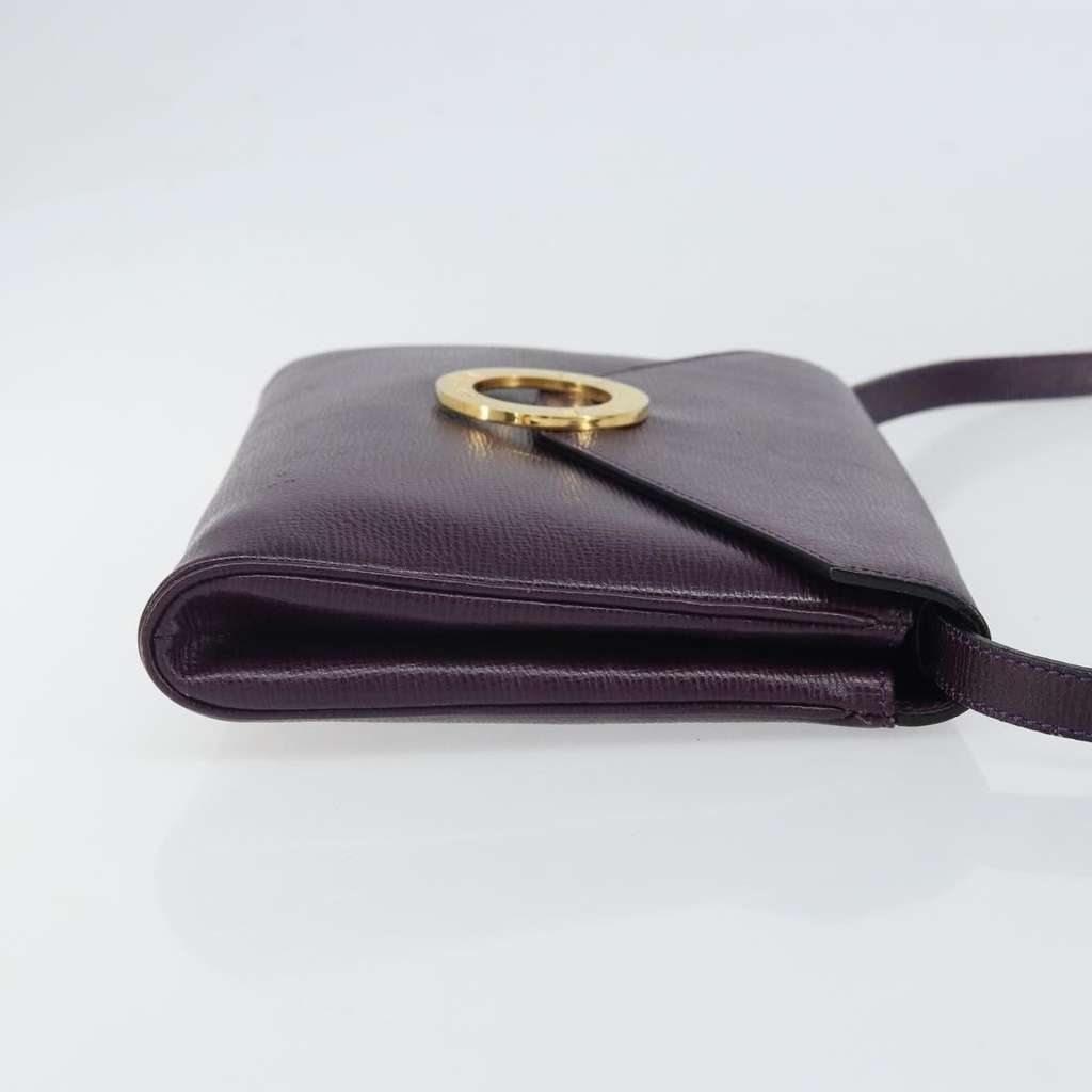 Celine Circle Logo Shoulder Bag Purple Leather Good condition - Inside View