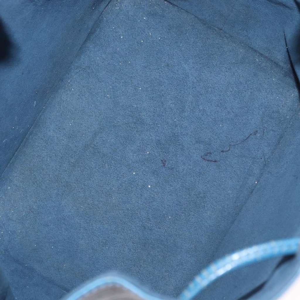 Louis Vuitton Petit Noe Handbag Blue Leather Good condition - Box View