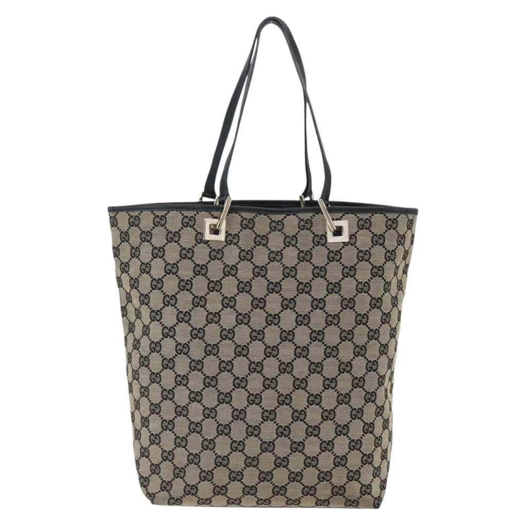 Gucci Vintage Bucket Shopping Tote Beige Canvas Good condition - Back View