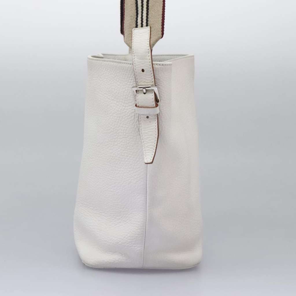 Burberry Shoulder Bag White Leather Good condition - Inside View