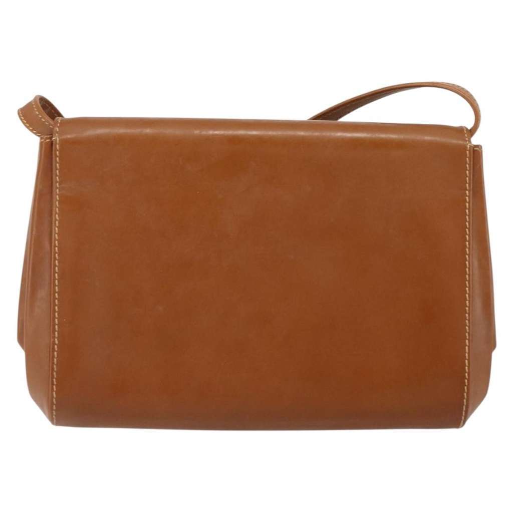 Gucci Vintage Shoulder Bag Brown Leather Good condition - Back View