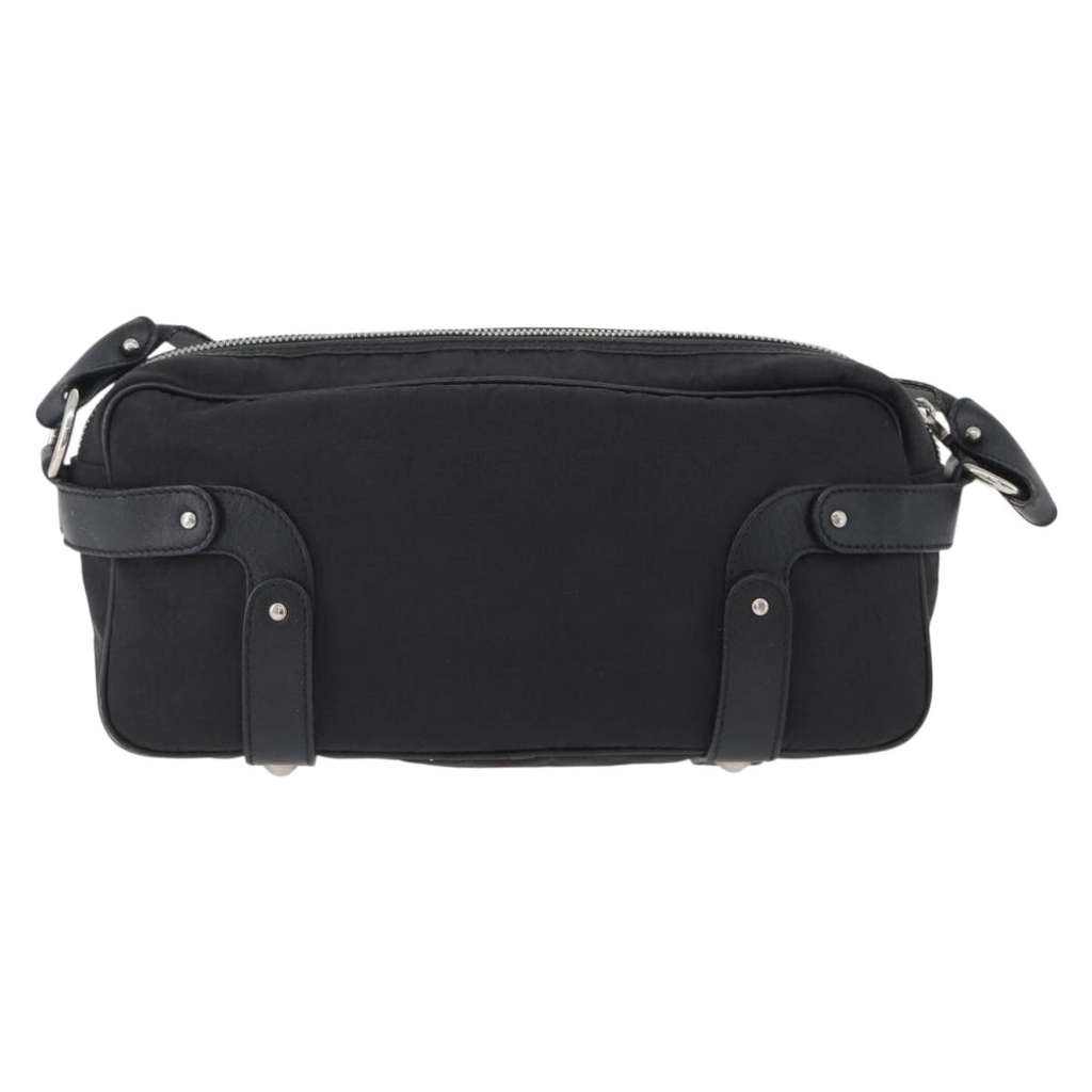 Salvatore Ferragamo Gancini Shoulder Bag Black Canvas Fair condition - Back View