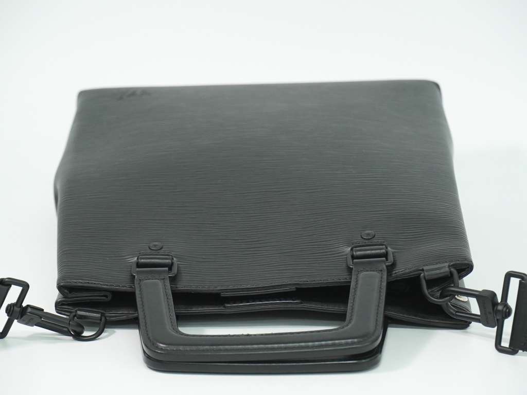 Louis Vuitton Sac Plat Fold Bag Black Leather Good condition - Box View