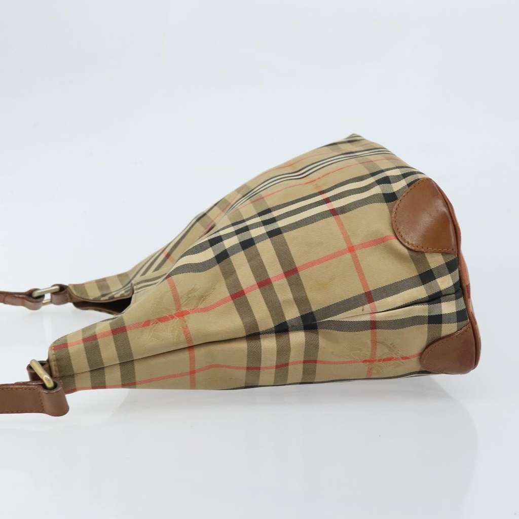 Burberry Nova check Shoulder bag Beige Canvas Good condition - Model View