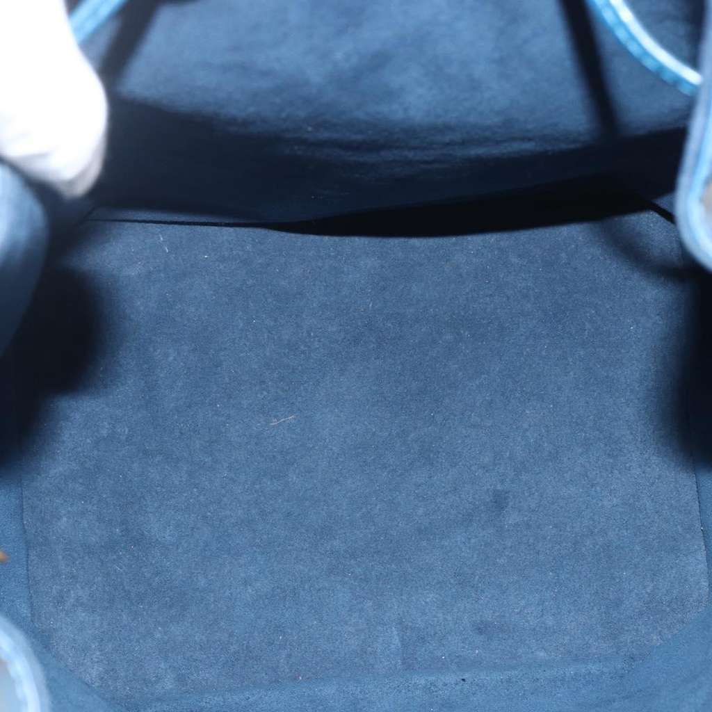 Louis Vuitton Noe Handbag Blue Leather Good condition - Box View