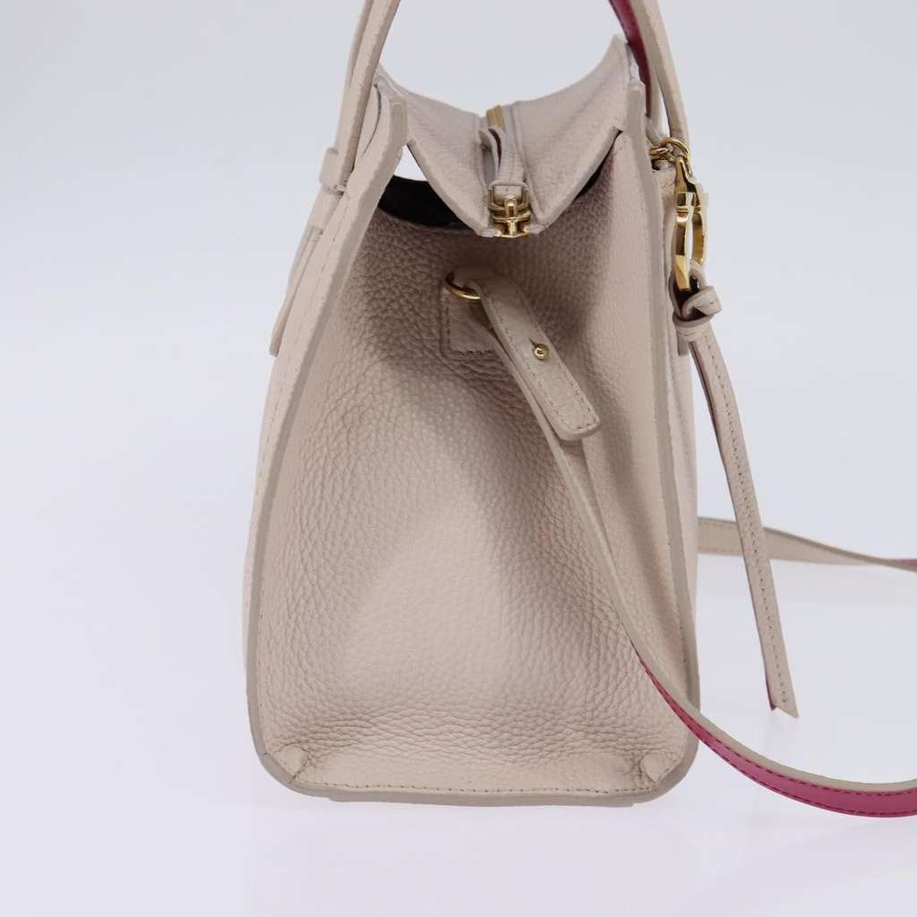 Salvatore Ferragamo Amy Tote Beige Leather Good condition - Inside View
