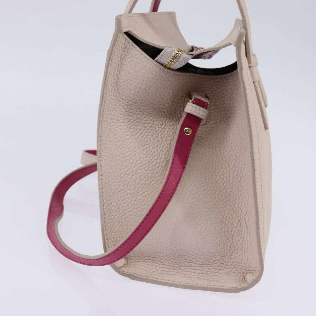 Salvatore Ferragamo Amy Tote Beige Leather Good condition - Box View