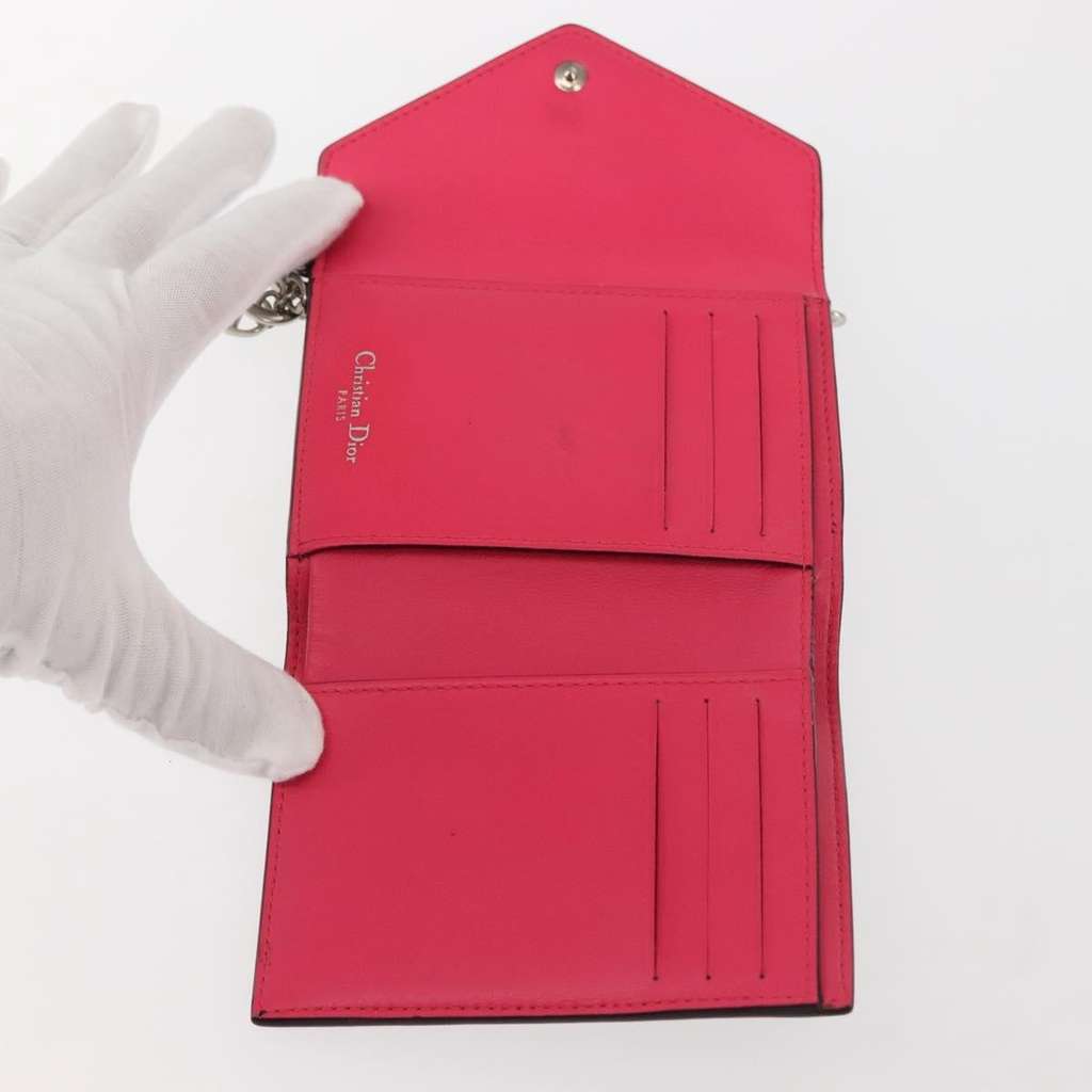 Christian Dior Diorissimo Envelope Wallet Navy Leather Good condition - Box View