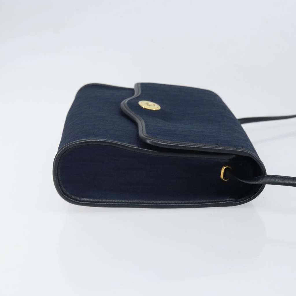 Christian Dior Vintage Trotter Shoulder Bag Navy Canvas Good condition - Inside View
