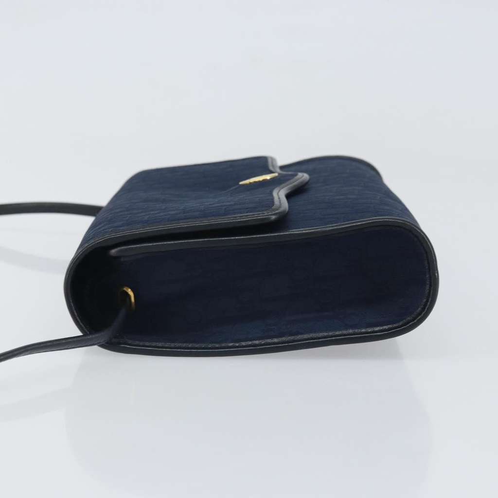 Christian Dior Vintage Trotter Shoulder Bag Navy Canvas Good condition - Model View