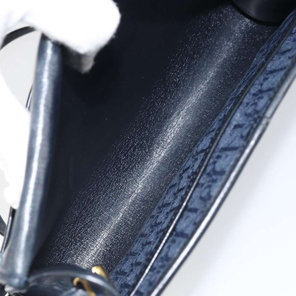 Christian Dior Vintage Trotter Shoulder Bag Navy Canvas Good condition - Box View