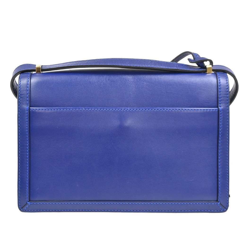 Loewe Barcelona Shoulder Bag Blue Leather Good condition - Back View