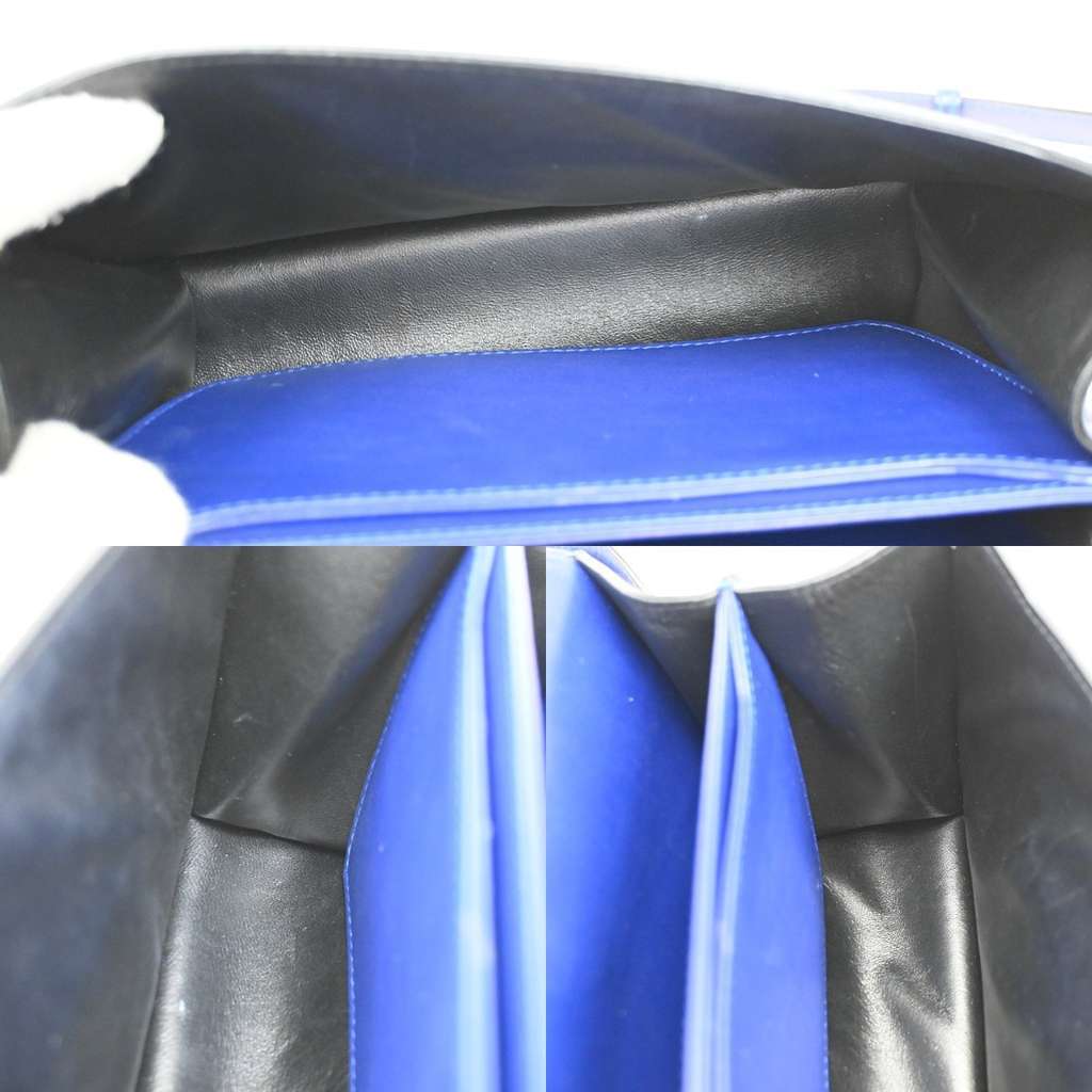 Loewe Barcelona Shoulder Bag Blue Leather Good condition - Box View