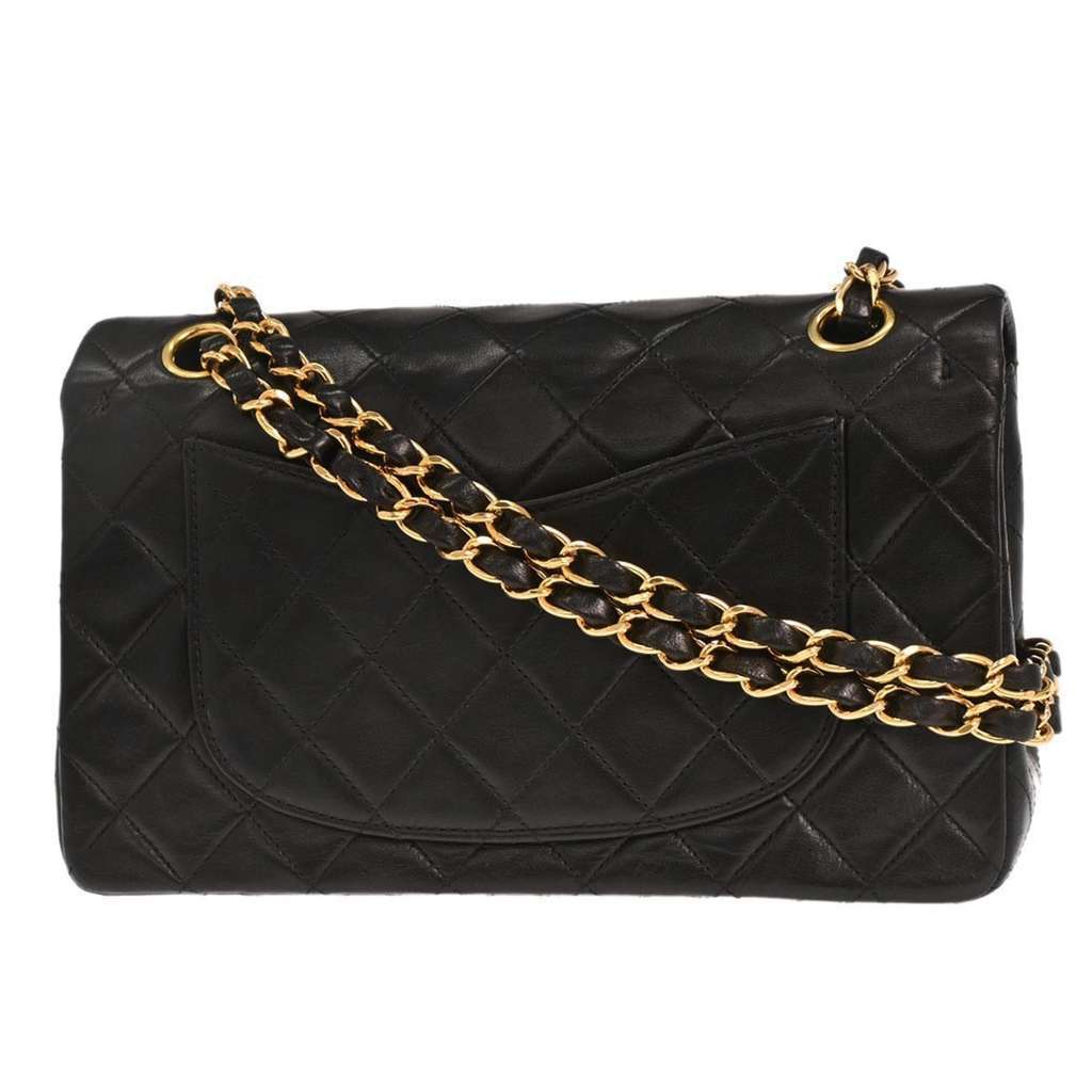 Chanel Timeless - Classic Double Flap Bag Black Leather Good condition - Back View