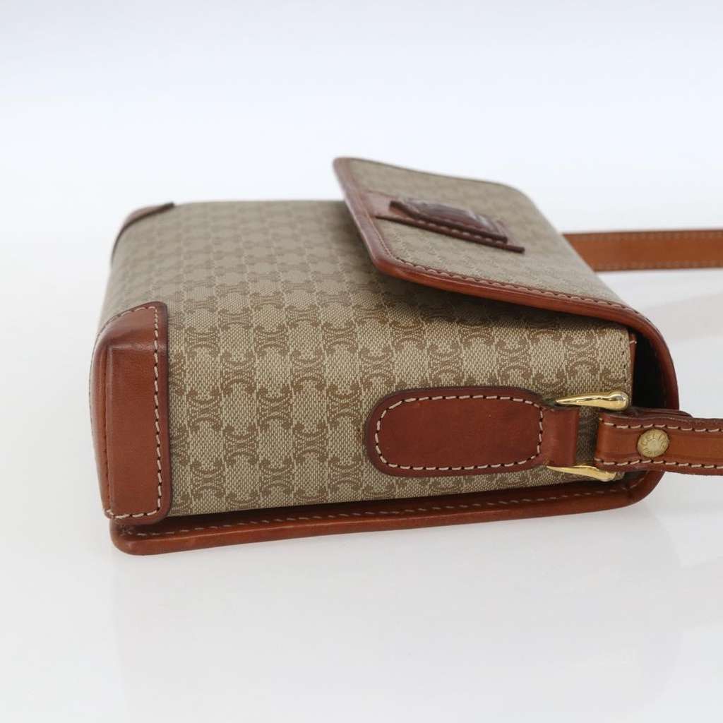 Celine Vintage Macadam Shoulder Bag Beige Canvas Fair condition - Inside View