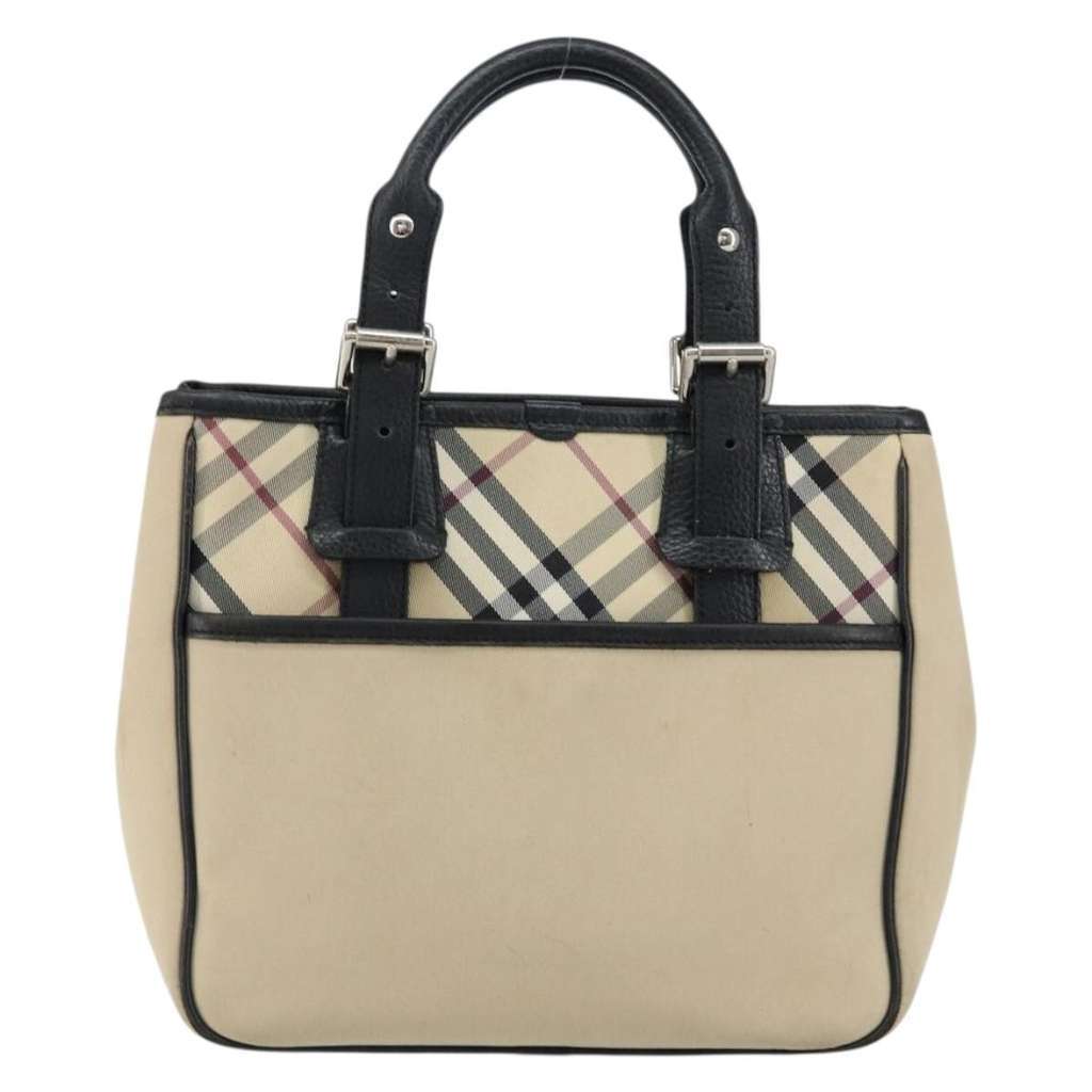 Burberry Nova Check Handbag Beige Canvas Good condition - Back View
