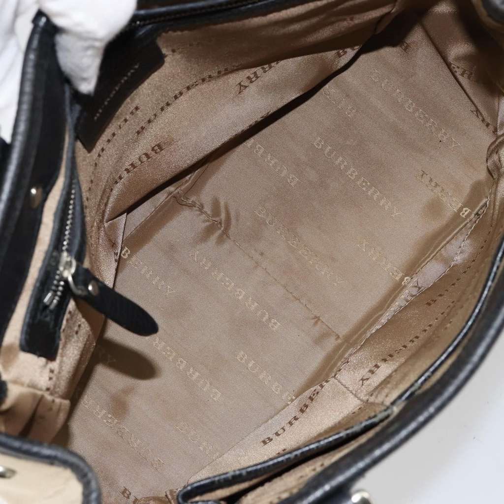 Burberry Nova Check Handbag Beige Canvas Good condition - Box View