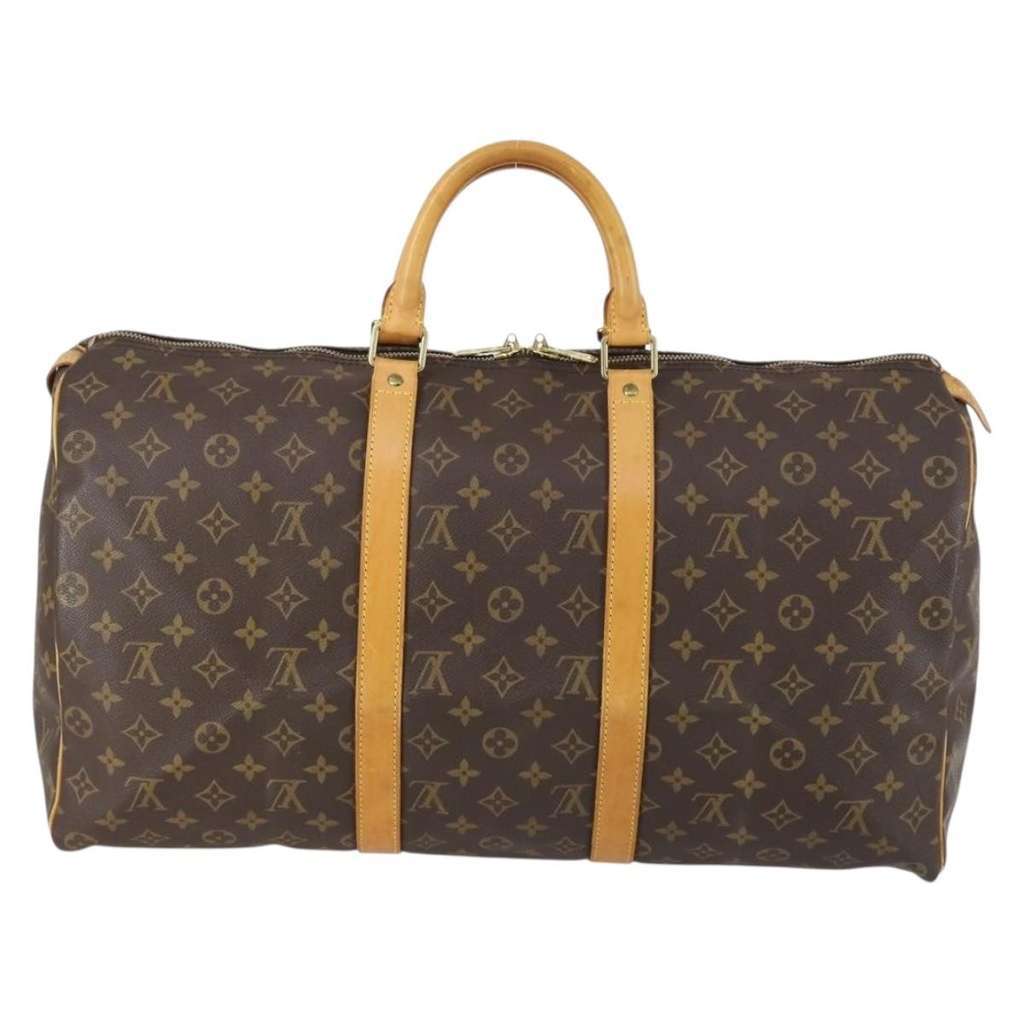 Louis Vuitton Keepall Bag Brown Canvas Good condition - Back View