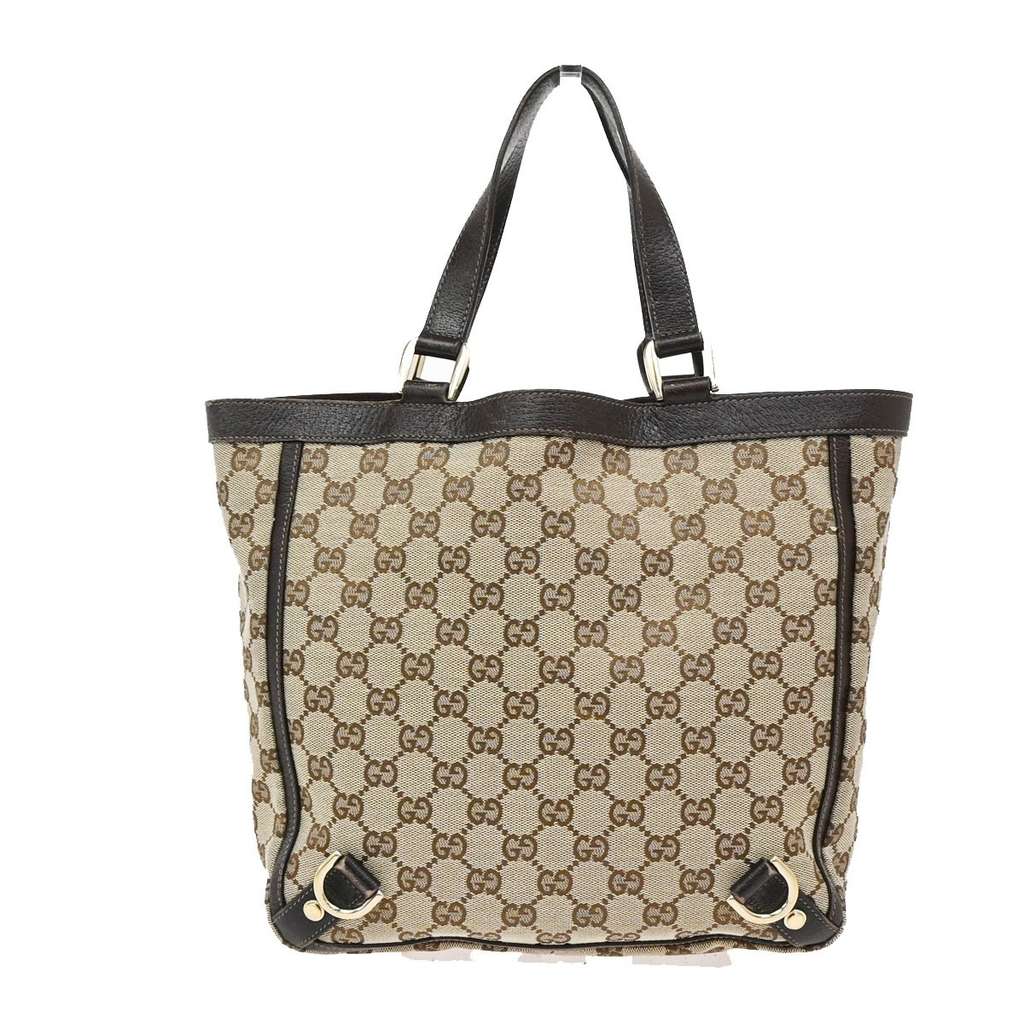 Gucci Abbey D-Ring Tote Brown Canvas Good condition - Back View