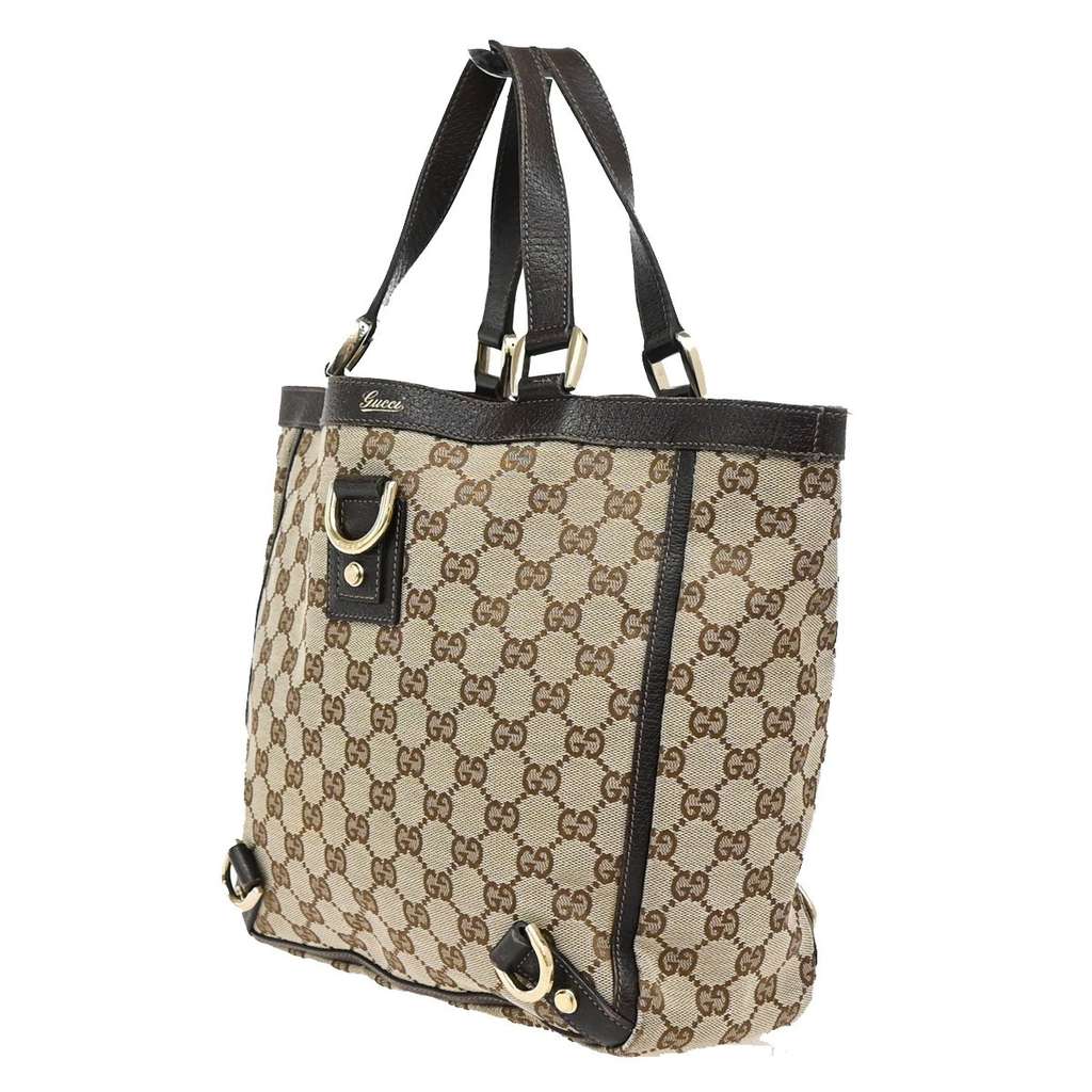 Gucci Abbey D-Ring Tote Brown Canvas Good condition - Inside View