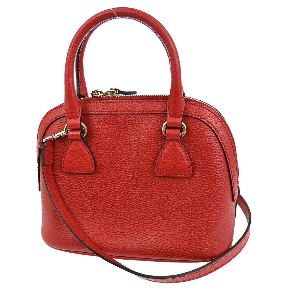 Gucci Convertible Dome Satchel Red Leather Good condition - Back View