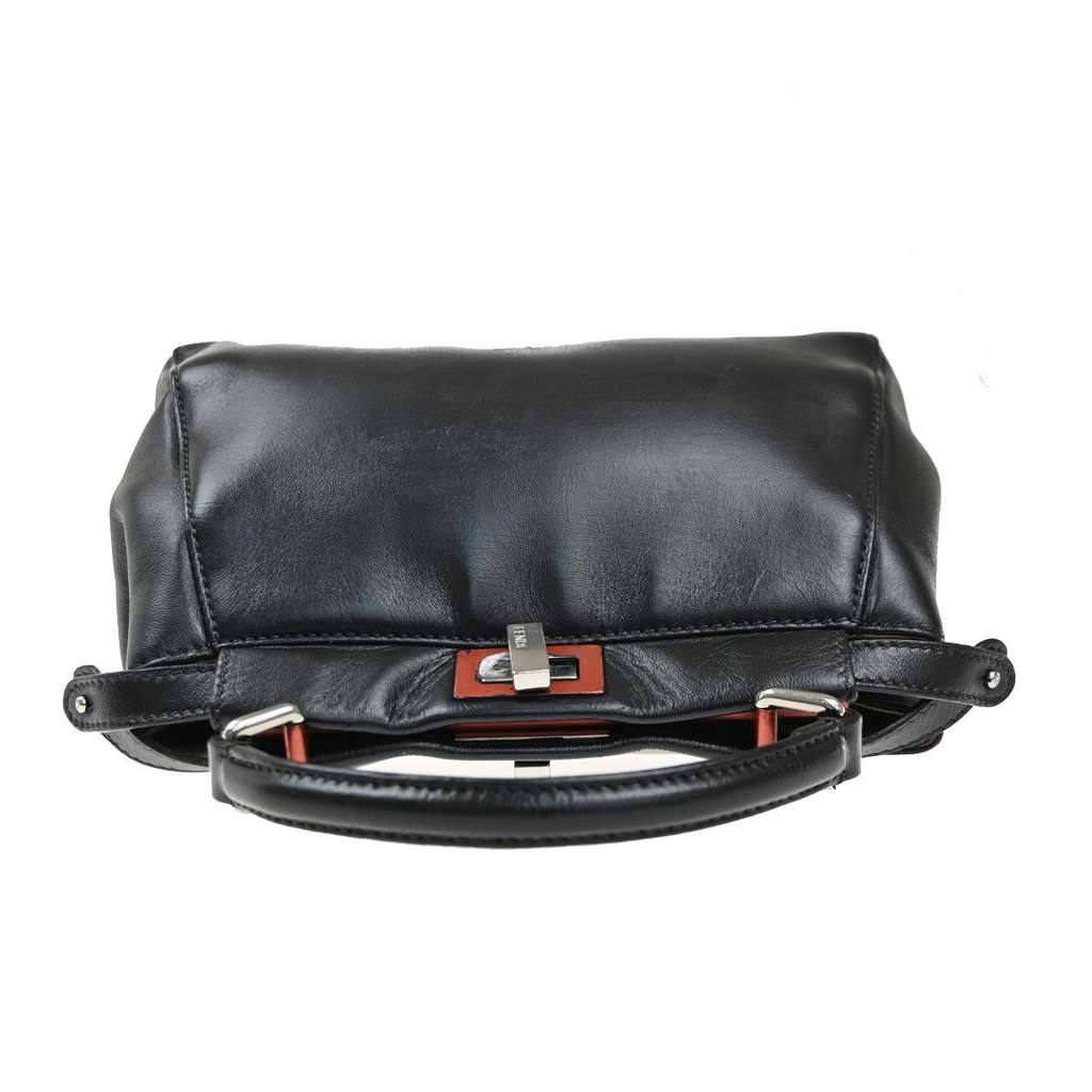 Fendi Peekaboo Bag Black Leather Good condition - Box View