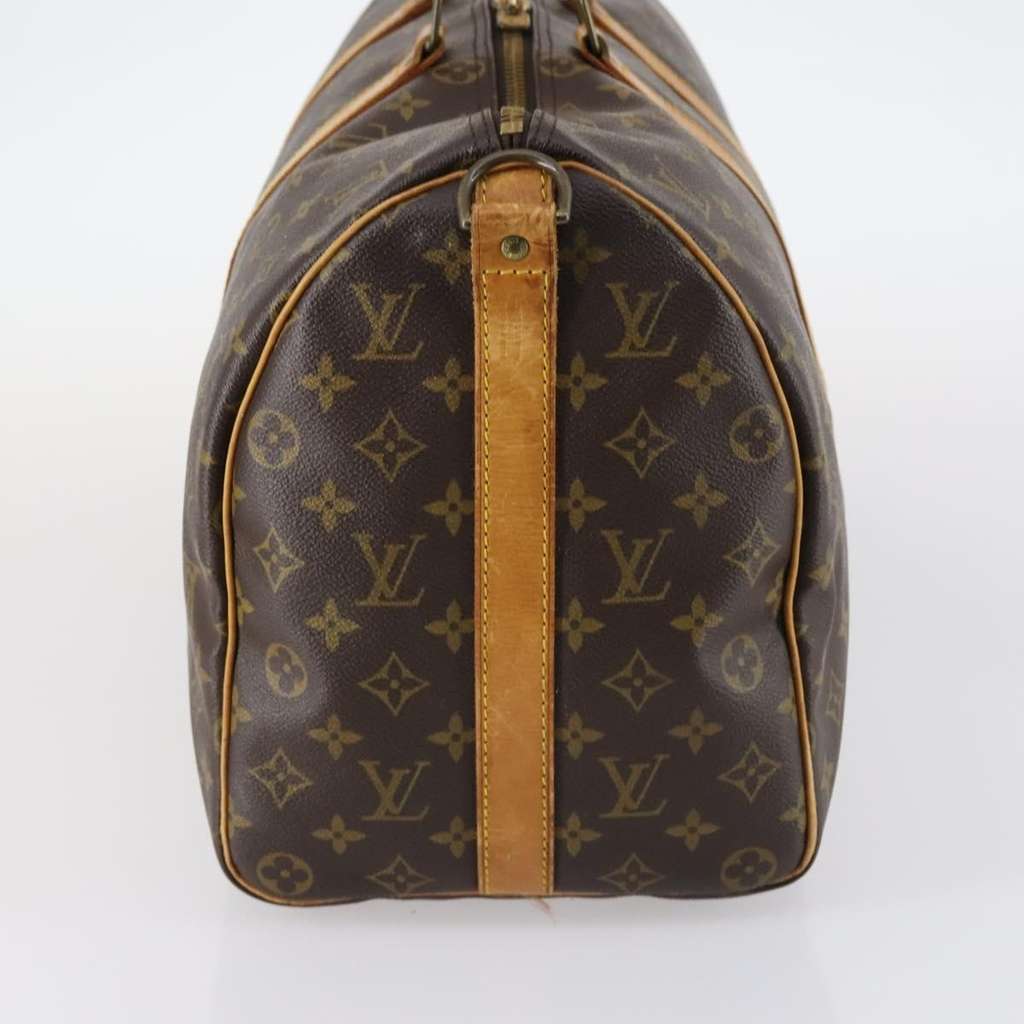 Louis Vuitton Keepall Bandouliere Bag Brown Canvas Fair condition - Model View
