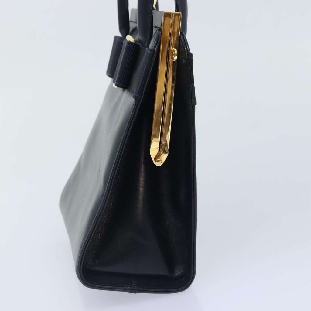 Salvatore Ferragamo Vala Handbag Navy Leather Good condition - Model View