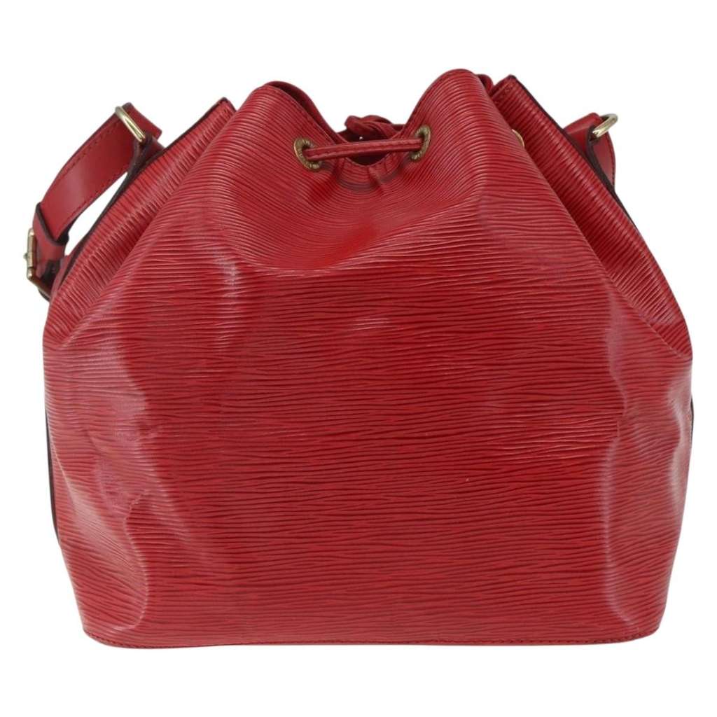 Louis Vuitton Petit Noe Handbag Red Leather Fair condition - Back View