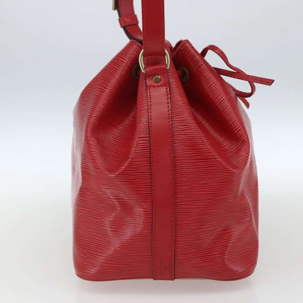 Louis Vuitton Petit Noe Handbag Red Leather Fair condition - Inside View