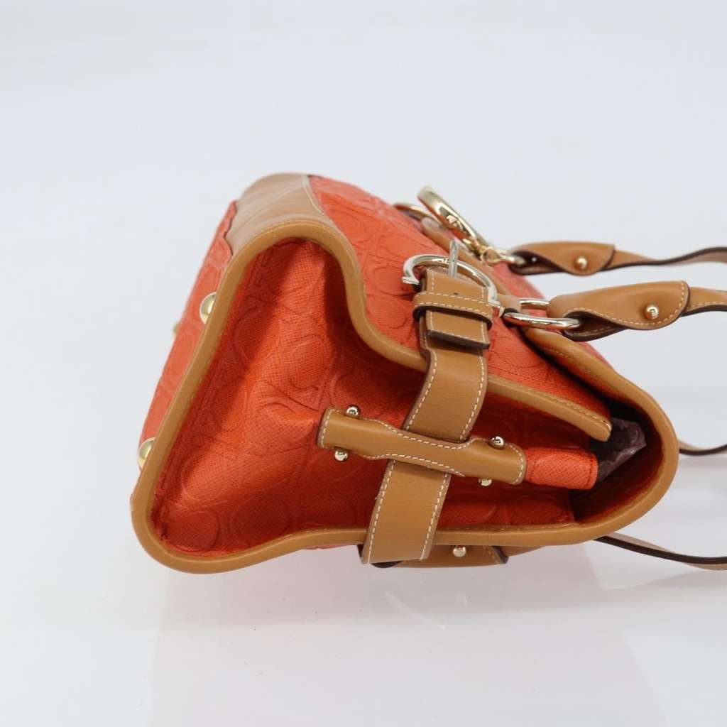 Salvatore Ferragamo Gancini Shoulder Bag Orange Good condition - Inside View