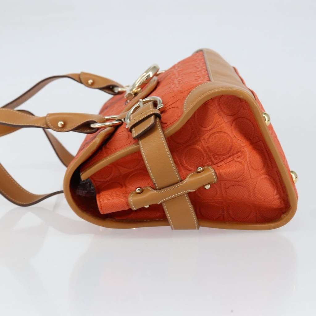 Salvatore Ferragamo Gancini Shoulder Bag Orange Good condition - Model View