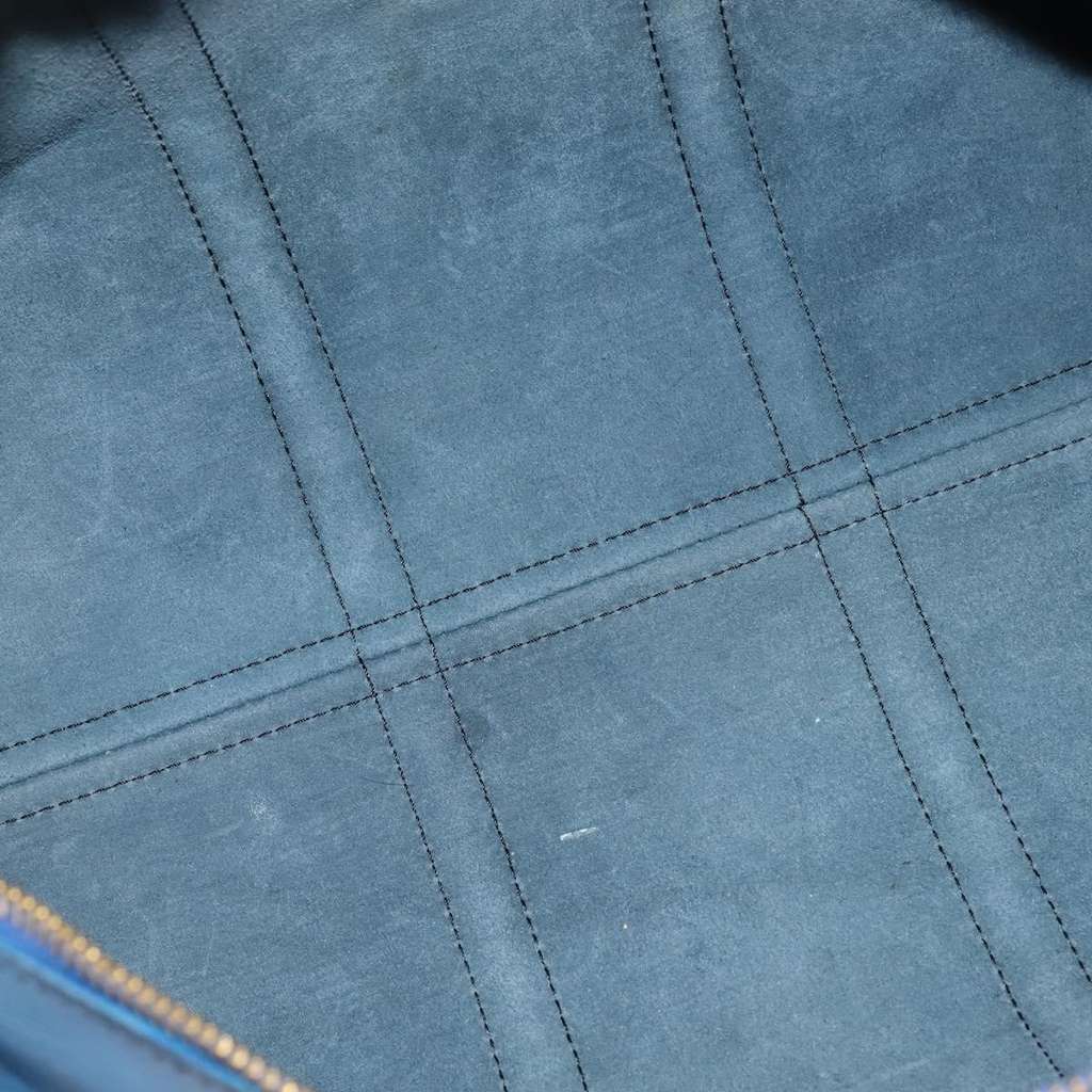 Louis Vuitton Keepall Bag Blue Leather Fair condition - Box View